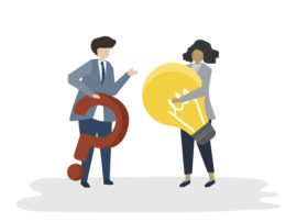 Illustration of people avatar business plan concept