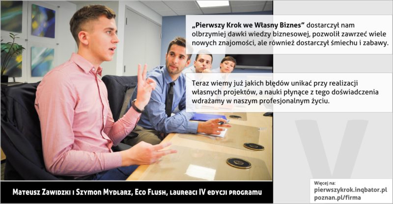 PPNT Poznan - Pierwszy krok we własny biznes - Eco flush