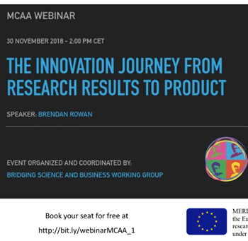 The innovation journey from research results to product – webinar